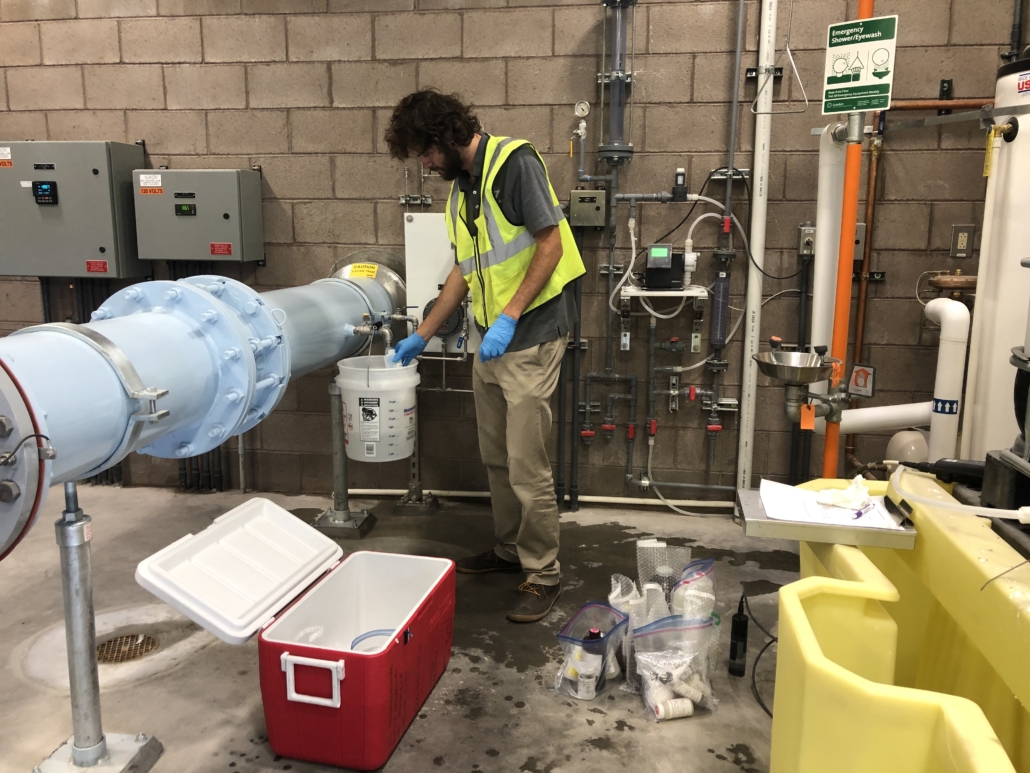DBS&A sampled water that was a mixture of the injected recharge source water and native groundwater, recovered from well ASR-01 at the Water Authority’s DWTP for a list of 21 PFAS.