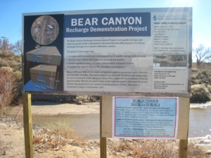 Water Authority_Bear_Canyon_Recharge_Sign recharge funding assistance